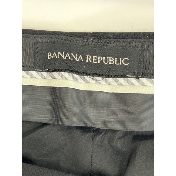 Banana Republic Avery Long Pants Womens Size 2 Long Wool Blend Black Tapered - Picture 9 of 11